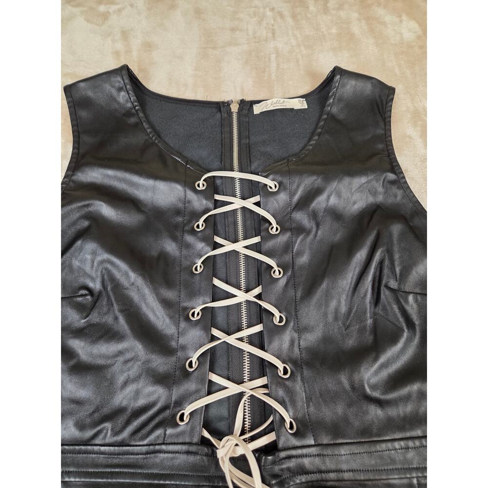 Fashion Wildcat Faux Leather Dress - Picture 3 of 7